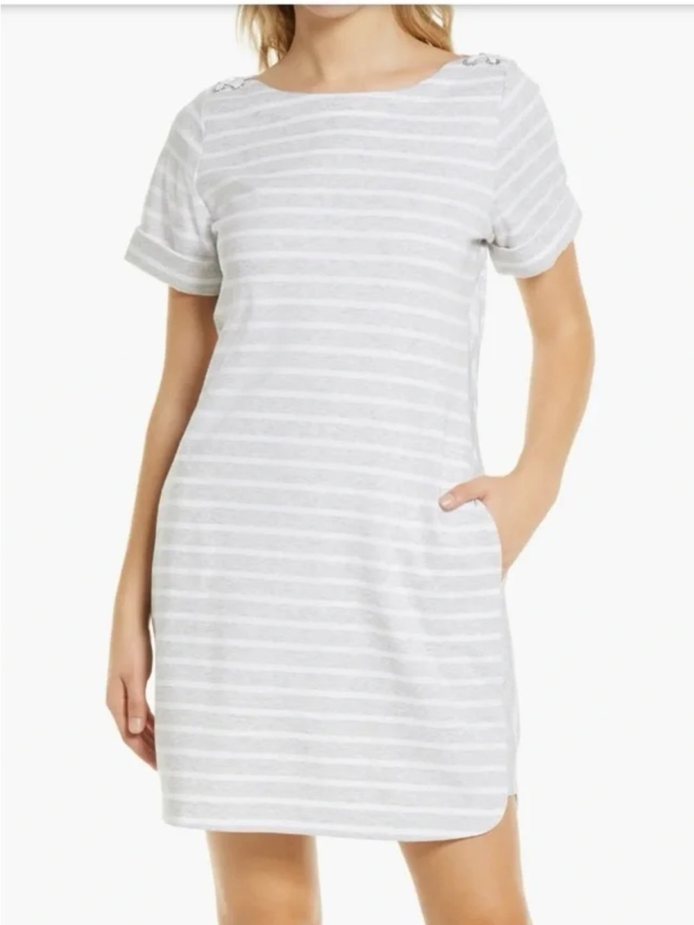 Tommy bahama Jovanne gray and white dress